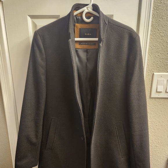 Zara Men's Pea Coat Coat Large. - Picture 2 of 5